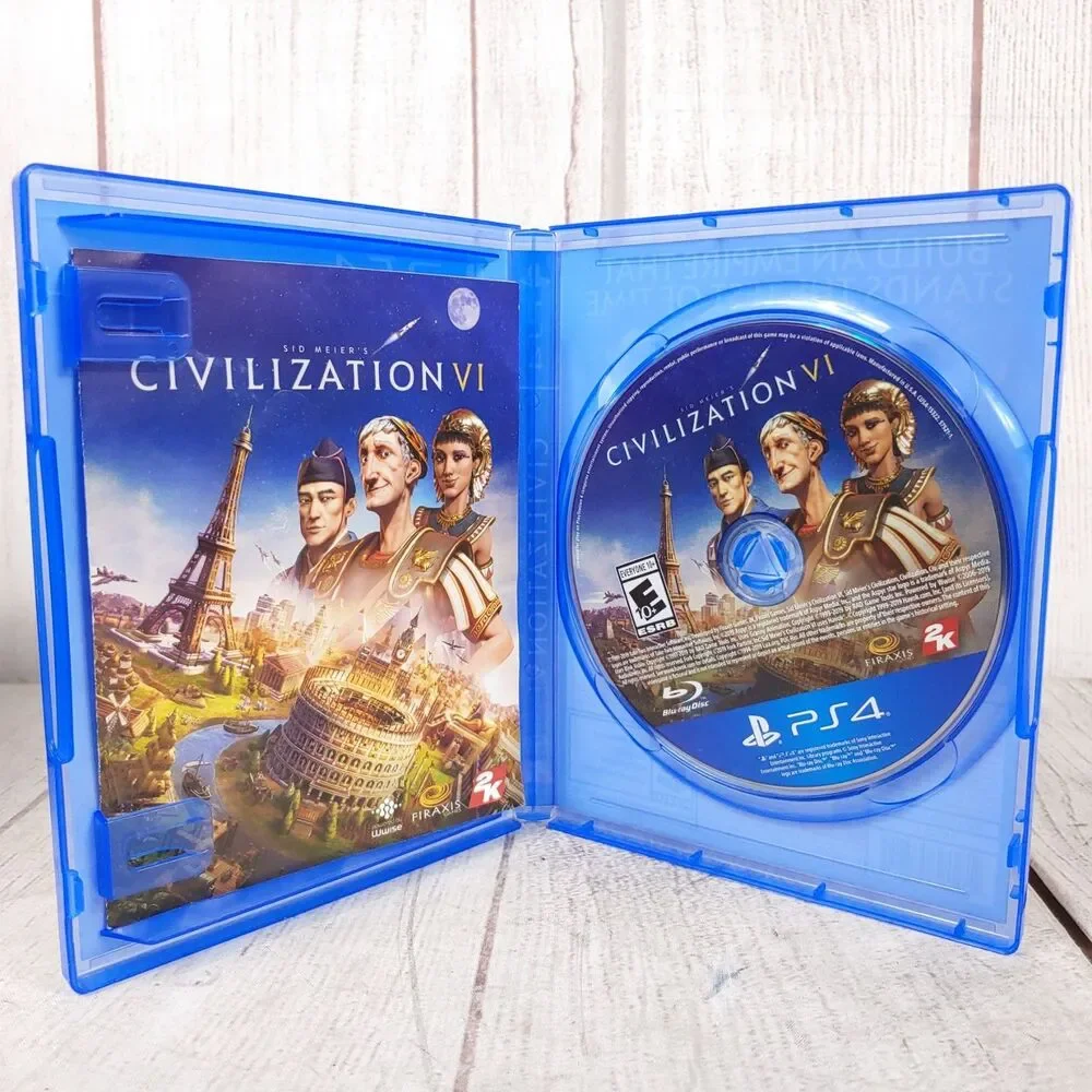 Sid Meier's Civilization VI PS4 PlayStation 4 Game Disc Case&Art Booklet TESTED